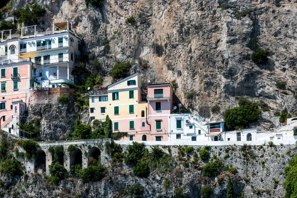 Amalfi Italia Agosto 2019 Vista Desde Mar Hasta Ciudad Amalfi — Foto de Stock