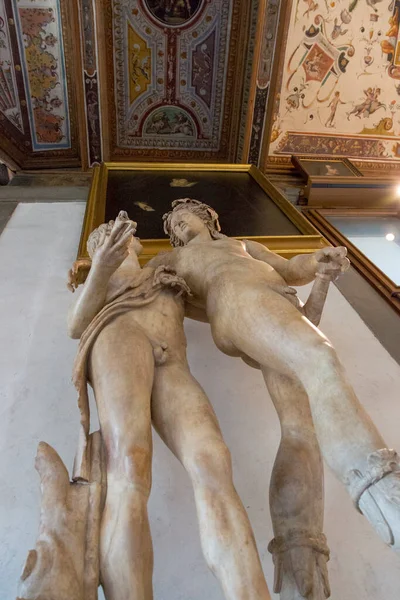 Firenze Olaszország 2019 Augusztus Ősi Szobor Firenzei Uffizi Galéria Múzeumi — Stock Fotó