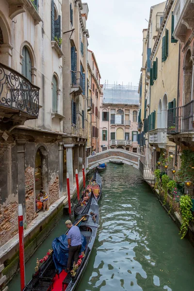 Венеція Італія Серпня 2019 Вид Венеційський Канал Мосту — стокове фото