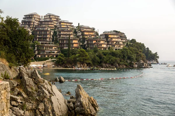 Budva Montenegro Agosto 2017 Vista Del Complejo Hotelero Costa Budva — Foto de Stock