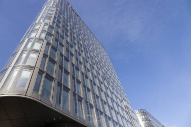 Viyana, Avusturya - 14 Şubat 2023: Avustralya başkenti Viyana 'nın Merkez İstasyonu yakınlarındaki modern mimarisi