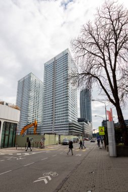 Bratislava, Slovakya - 14 Şubat 2024: Slovak başkenti Bratislava 'nın modern mimarisi