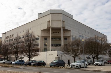 Bratislava, Slovakya - 14 Şubat 2024: Slovak başkenti Bratislava 'nın modern mimarisi