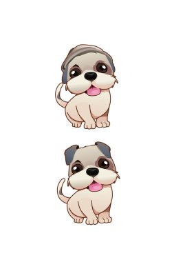 Şirin bir köpek bir vektör çizim 