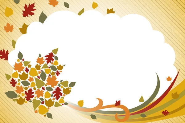 Vector Illustration Fall Autumn Background — Stock Vector