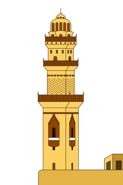 Egy Vektoros Illusztráció Minaret Torony — Stock Vector