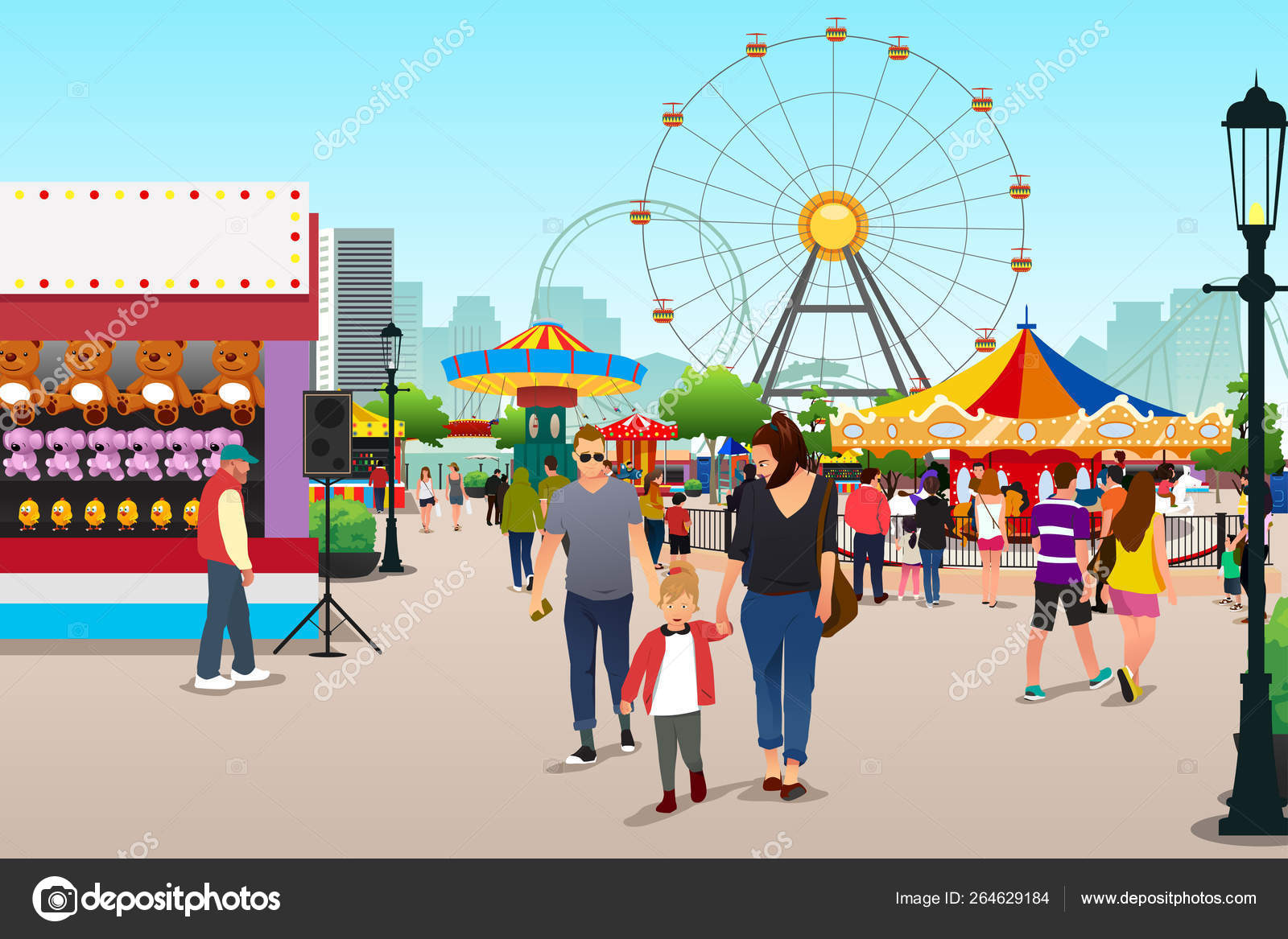 People Going to Amusement Park Illustration Stock Vector Image by ©artisticco #264629184 People Going to Amusement Park Illustration Stock Vector Image by ©artisticco #264629184