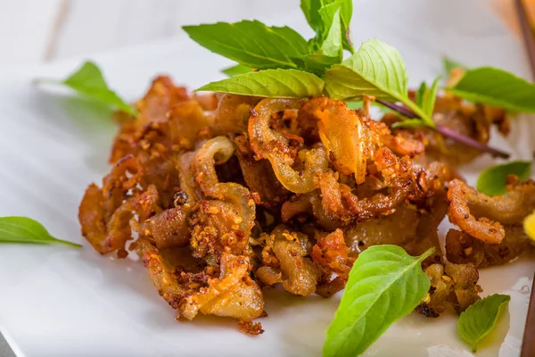 Fried Pork Garlic Thai Style — Stock Photo, Image