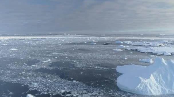 Glacier iceberg au-dessus de la vitesse vue de vol 