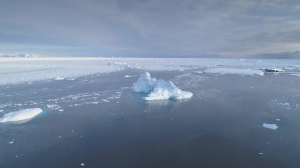 iceberg antarctique en brash ice vue aérienne 