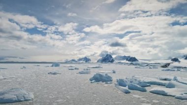 Sert Antarktika doğa manzara hava görünümü