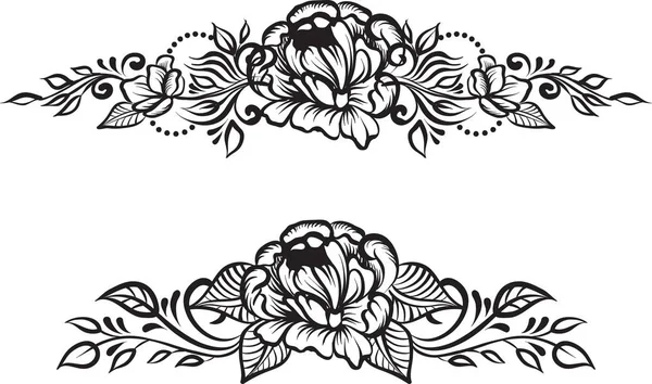 Ligne Art Ethnique Indienne Bordure Dans Style Ethnique Mehendi Sur — Image vectorielle