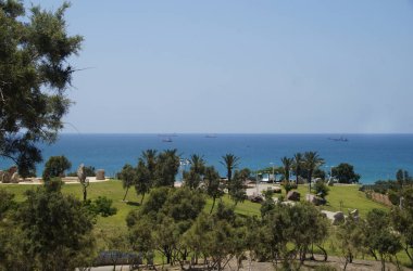 Park Ashdod-Yam, Ashdod, İsrail şehirde. Akdeniz deniz görünümü