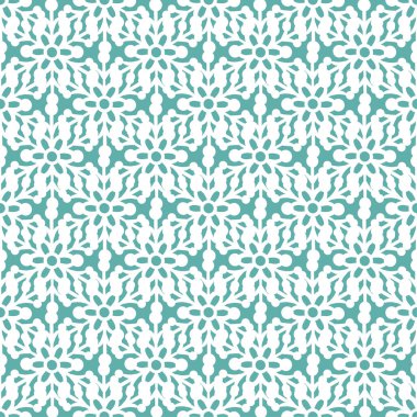 Turkuaz bir arka plan üzerinde beyaz kar taneleri ile Seamless modeli