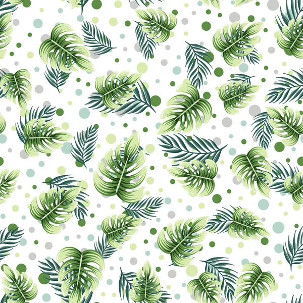 tropik bitkiler ile seamless renkli modeli