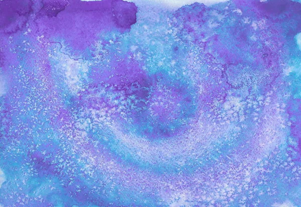 Aquarel abstract hand getekende Lila blauwe achtergrond — Stockfoto