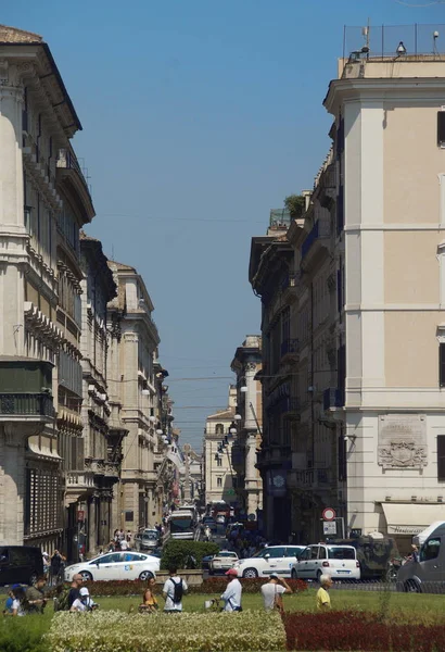View of Via del Corso street in Rome — Stock Photo, Image