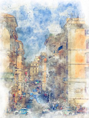 Roma'da Via del Corso sokak görünümü