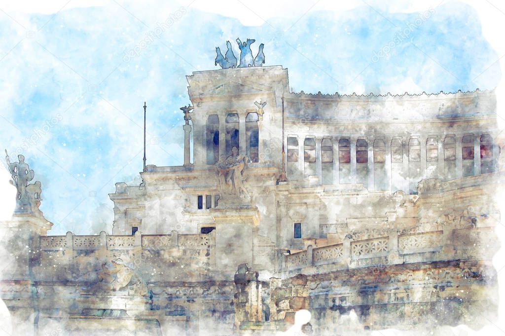 Fontana dell'Adriatico and Altar of the Fatherland, Rome, Italy