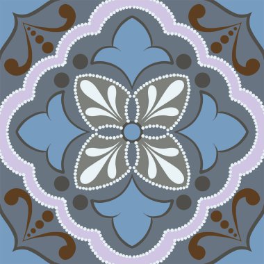 Etnik motifli el çizimi ögesi