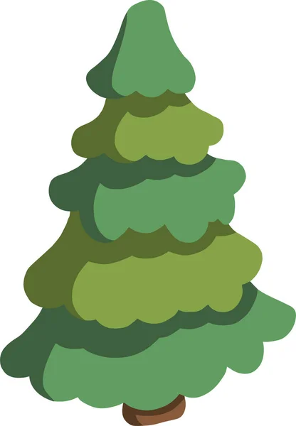 Illustration de mignon dessin animé sapin vert — Image vectorielle