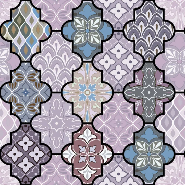 Motif fleuri décoré sans couture coloré en couleur marron — Image vectorielle