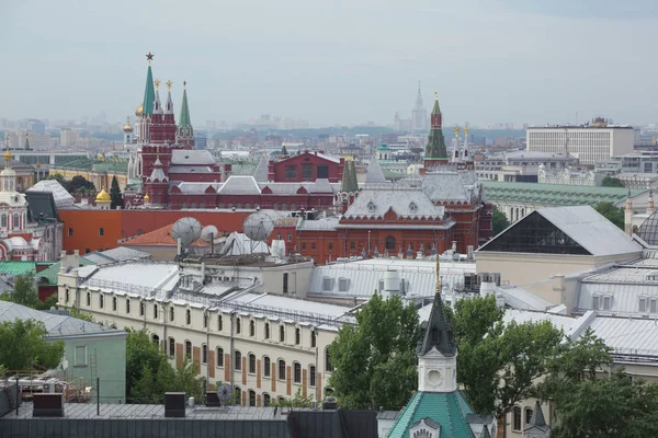 Moscow Rússia Maio 2018 Vista Aérea Telhado Centro Histórico Moscou — Fotografia de Stock