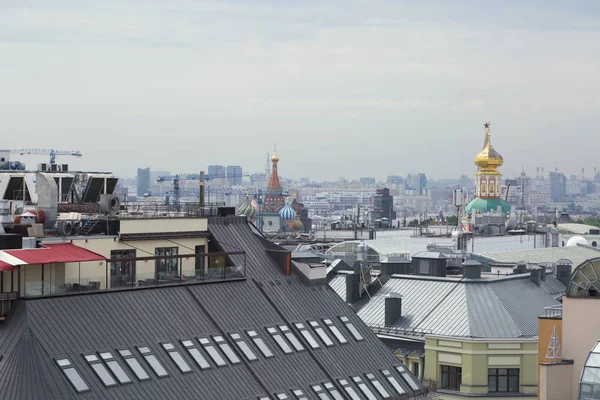 Moskova Rusya Mayıs 2018 Hava Çatı Görünümü Moskova Tarihi Merkezindeki — Stok fotoğraf