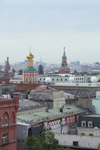 Moscow Rússia Maio 2018 Vista Aérea Telhado Centro Histórico Moscou — Fotografia de Stock