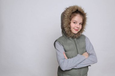 Güzel stüdyo Avrupa beyaz genç kız portresi