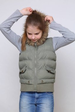 Güzel stüdyo Avrupa beyaz genç kız portresi