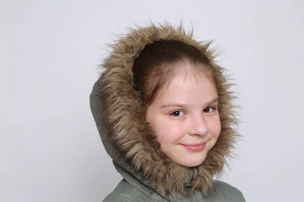Beautirul Studio Porträtt Europeiska Kaukasiska Tonåring Flicka — Stockfoto