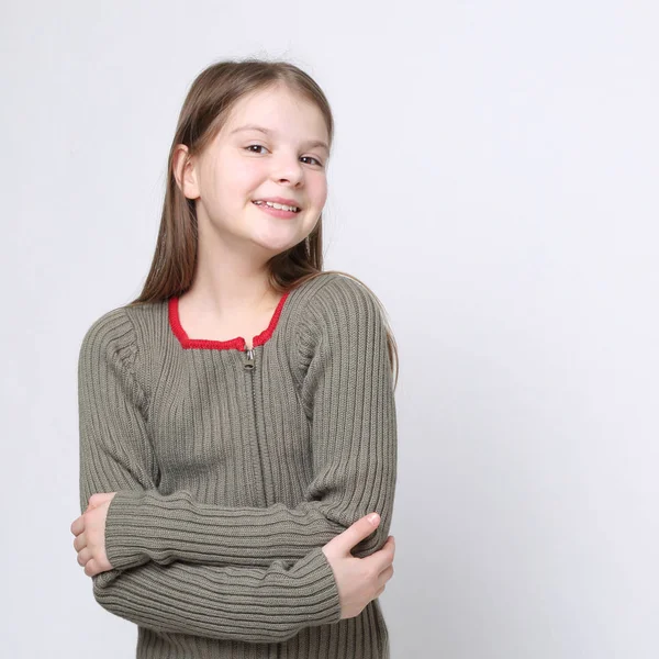Lovely Портрет Європейських Кавказька Дівчинки Підлітка — стокове фото
