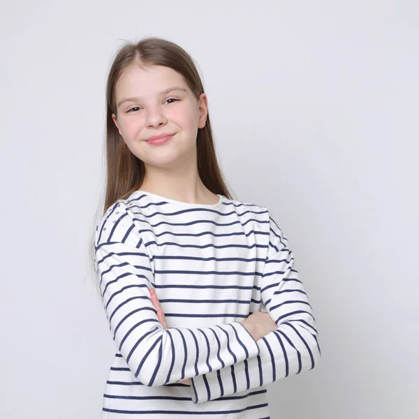 Európai Kaukázusi Tini Lány Szép Portréja — Stock Fotó
