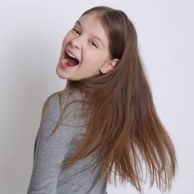 Avrupa kafkas genç gir stüdyo portresi