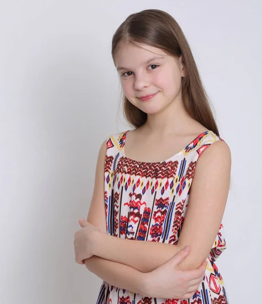 Vacker Europeisk Kaukasiska Tonårs Flicka — Stockfoto