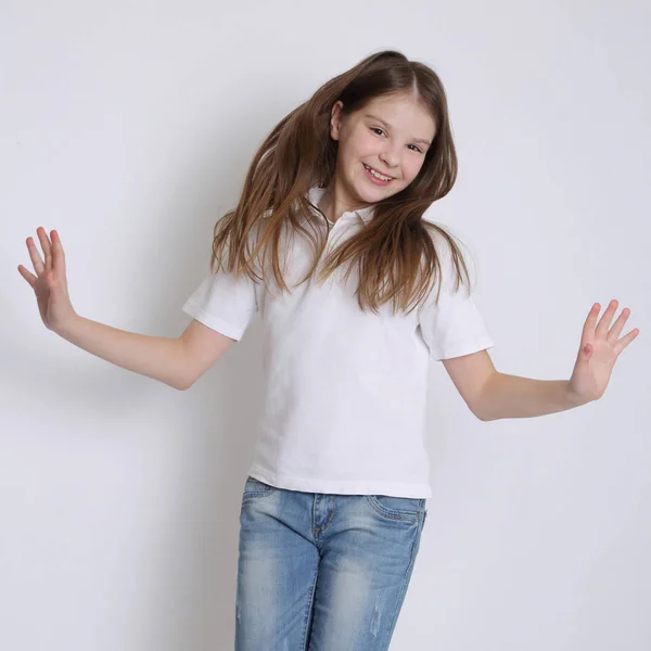 Bela Menina Adolescente Caucasiano Europeu — Fotografia de Stock