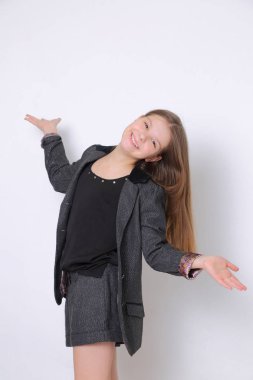 Görüntü güzel neşeli beyaz genç teen modeli