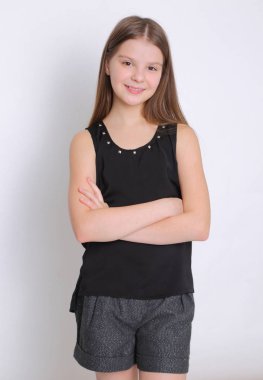 Görüntü güzel neşeli beyaz genç teen modeli