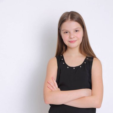 Görüntü güzel neşeli beyaz genç teen modeli