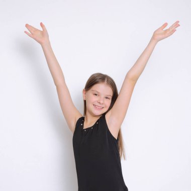 Görüntü güzel neşeli beyaz genç teen modeli