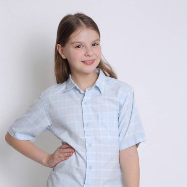 Görüntü güzel neşeli beyaz genç teen modeli