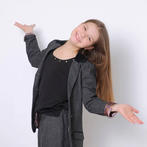 Image Beautiful Cheerful Caucasian Young Teen Model — Stock Photo, Image