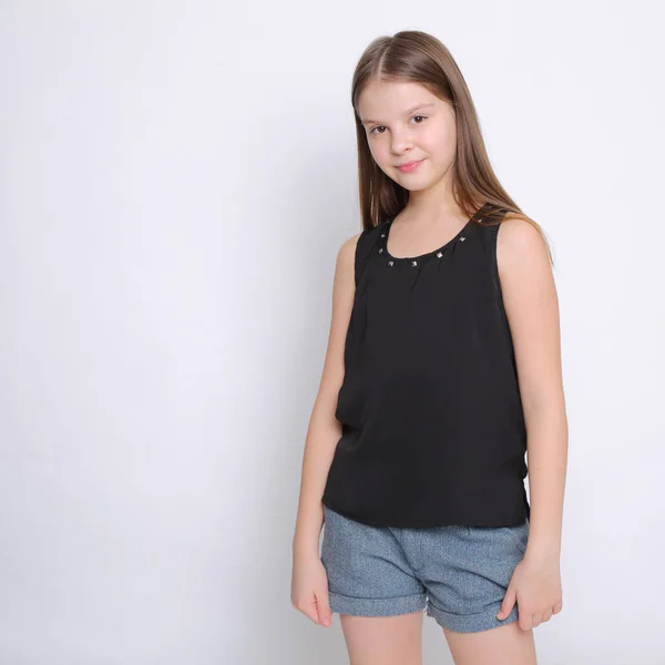 Obrázek Krásný Veselý Kavkazské Mladou Dospívající Modelu — Stock fotografie