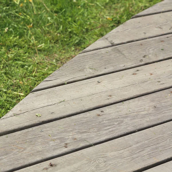 Outdoor Image Wooden Walkway Park Moscow Russia — Stock Photo, Image