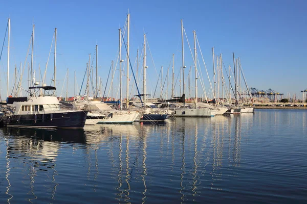 Valencia Spanje Juni 2018 Prachtig Uitzicht Marina Haven Aan Zee — Stockfoto