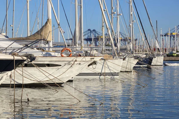 Valencia Spain June 2018 Beautiful View Marina Sea Port Summer — Stock Photo, Image