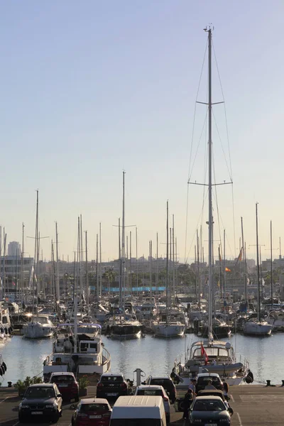 Valencia Espanha Junho 2018 Bela Vista Sobre Porto Marítimo Marina — Fotografia de Stock