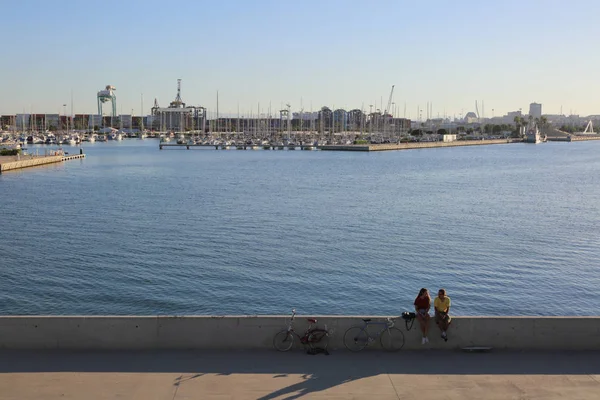 Valencia Spain June 2018 Beautiful View Marina Sea Port Summer — Stock Photo, Image