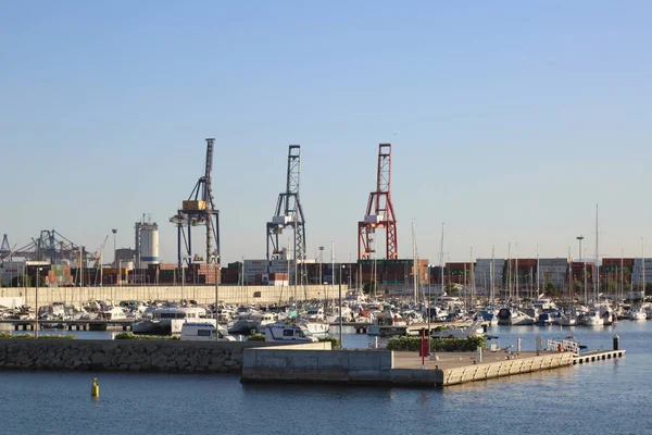 Walencja Valencia Hiszpania Czerwca 2018 Piękny Widok Przystań Port Morski — Zdjęcie stockowe